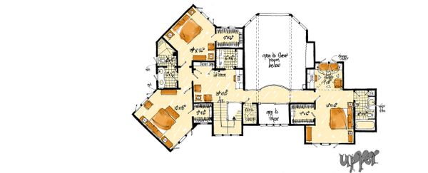 Dream House Plan - Prairie Floor Plan - Upper Floor Plan #942-37