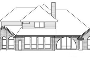 Exterior - Rear Elevation for Traditional House Plan #84-322 - 4 bed, 3.5 bath