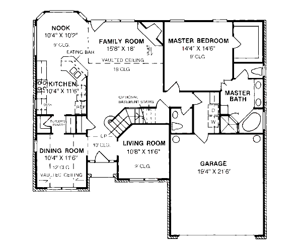 Dream House Plan - Traditional Floor Plan - Main Floor Plan #20-179