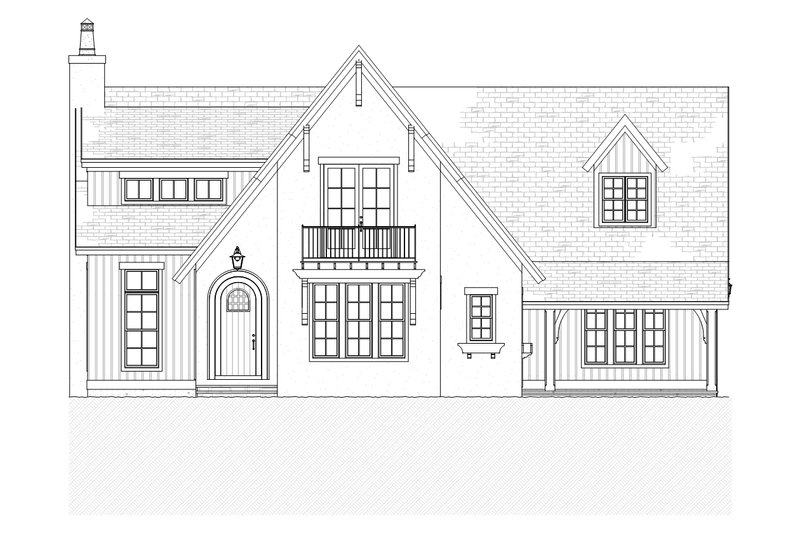 Architectural House Design - Exterior - Front Elevation 3 for European House Plan #901-1 - 4 bed, 3.5 bath