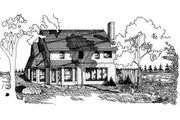 European Style House Plan - 4 Beds 3 Baths 2163 Sq/Ft Plan #405-101 