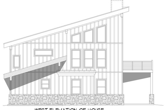 Exterior - Other Elevation 2 for Contemporary House Plan #932-920 - 4 bed, 2.5 bath