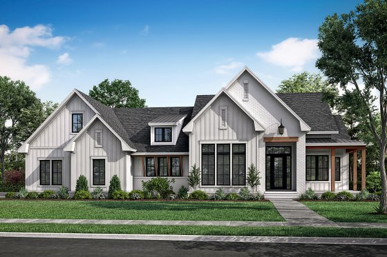 Exterior - Front Elevation 3 for Farmhouse House Plan #430-272 - 3 bed, 2.5 bath