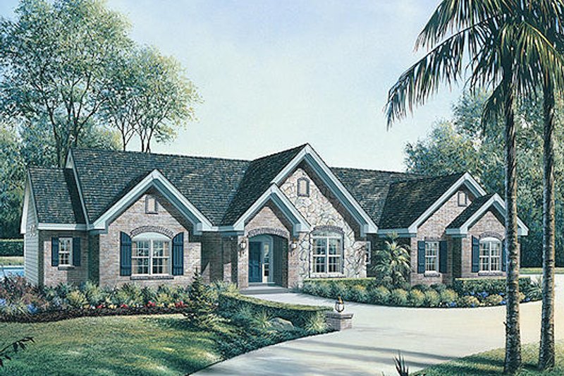 Architectural House Design - Exterior - Front Elevation 3 for Traditional House Plan #57-322 - 3 bed, 2.5 bath