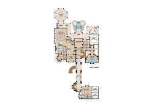 Floor Plan - Upper Floor for Mediterranean House Plan #27-538 - 6 bed, 6 bath