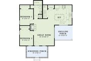 Country Style House Plan - 2 Beds 1 Baths 859 Sq/Ft Plan #17-2607 