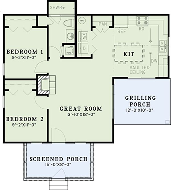 House Plan Design - Country Floor Plan - Main Floor Plan #17-2607