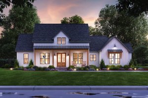 Exterior - Front Elevation 4 for Farmhouse House Plan #1074-66 - 4 bed, 2.5 bath