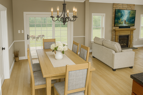 Interior - Dining Room for Barndominium House Plan #1115-14 - 3 bed, 2.5 bath