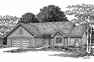 Traditional Exterior - Front Elevation Plan #70-163