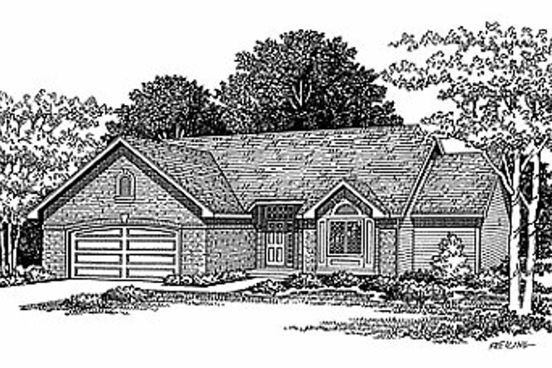 Traditional Style House Plan - 3 Beds 2 Baths 1644 Sq/Ft Plan #70-163