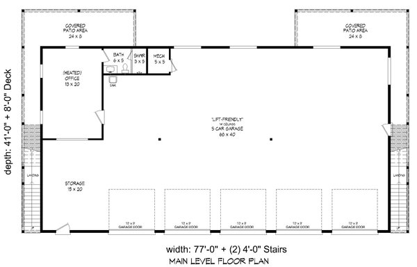 Dream House Plan - Barndominium Floor Plan - Lower Floor Plan #932-443