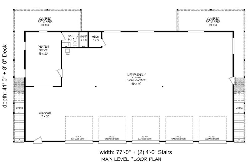 Dream House Plan - Floor Plan - Lower Floor for Barndominium House Plan #932-443 - 6 bed, 5 bath