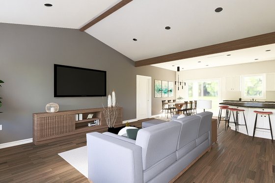 Interior - Family Room for Barndominium House Plan #1064-261 - 3 bed, 2 bath