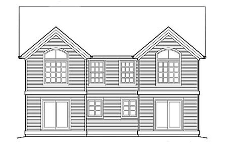 Home Plan - Exterior - Rear Elevation for Traditional House Plan #48-153 - 3 bed, 2.5 bath