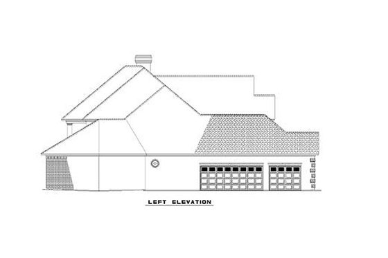 Exterior - Other Elevation for European House Plan #17-256 - 4 bed, 4.5 bath