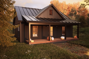 Cabin Style House Plan - 2 Beds 2 Baths 1055 Sq/Ft Plan #1116-27 Exterior 