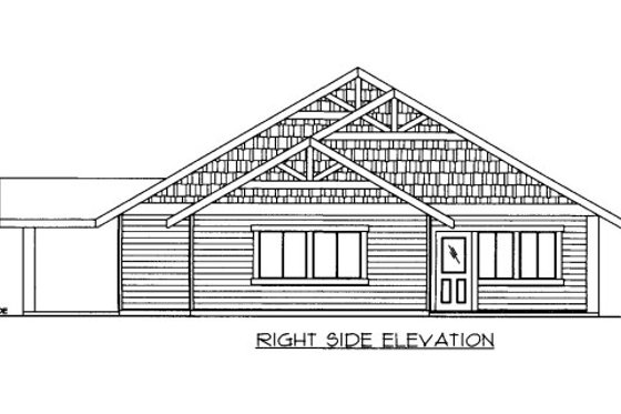Exterior - Other Elevation for Ranch House Plan #117-780 - 3 bed, 2 bath