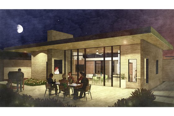 Exterior - Outdoor Living for Modern House Plan #498-4 - 3 bed, 2 bath