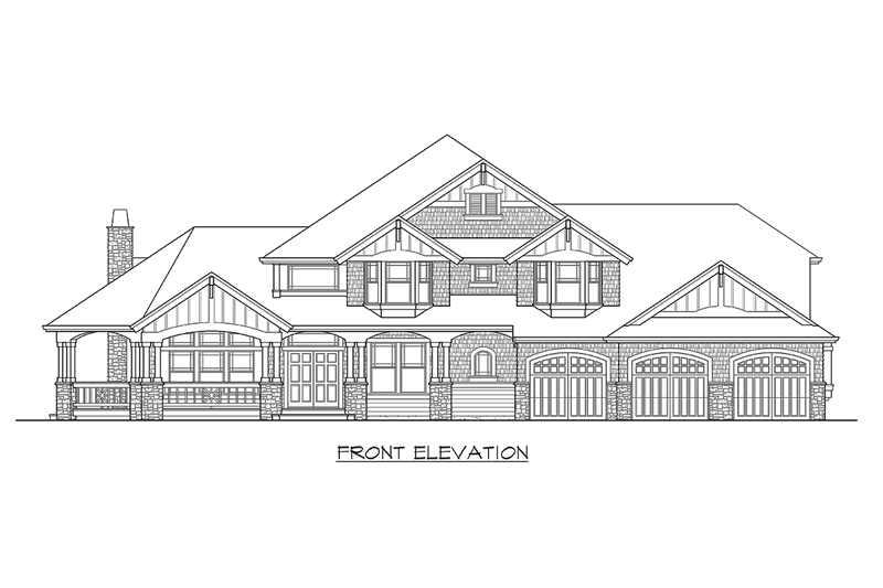 Dream House Plan - Exterior - Other Elevation 1 for Craftsman House Plan #132-162 - 4 bed, 3.5 bath
