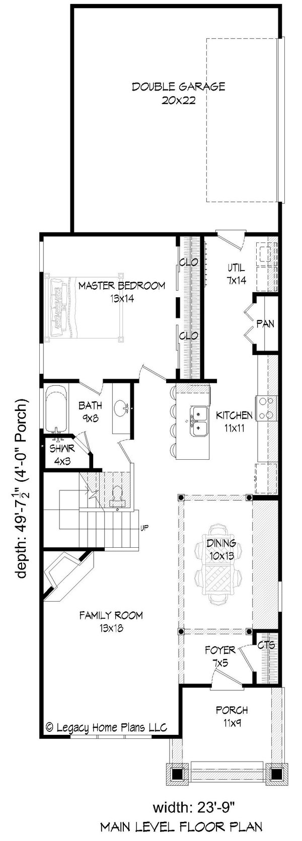 Bungalow Floor Plan - Main Floor Plan #932-593