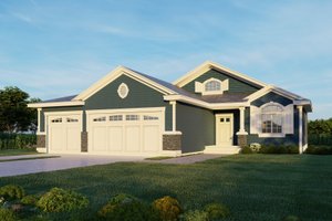 Craftsman Exterior - Front Elevation Plan #112-183