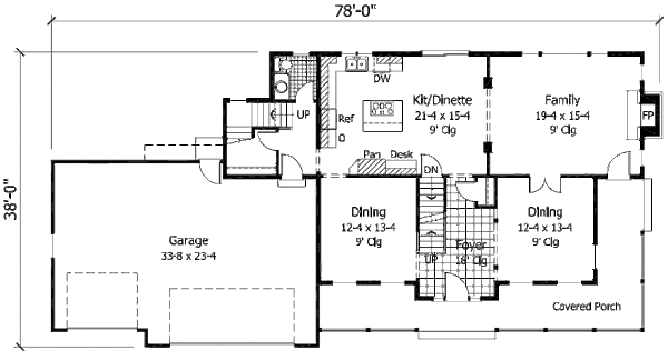 Dream House Plan - Traditional Floor Plan - Main Floor Plan #51-360