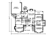 European Style House Plan - 3 Beds 3 Baths 2617 Sq/Ft Plan #312-766 