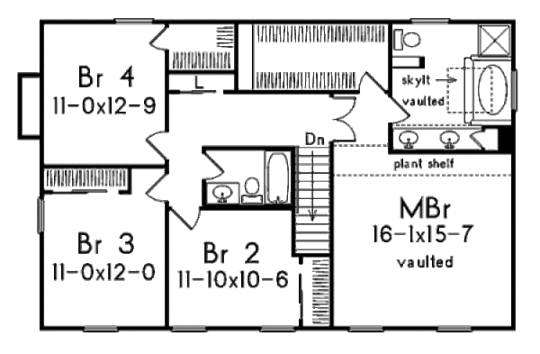 Country Floor Plan - Upper Floor Plan #57-192