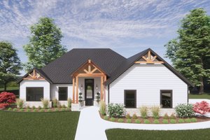 Country Exterior - Front Elevation Plan #1096-105