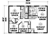 Classical Style House Plan - 3 Beds 1 Baths 1120 Sq/Ft Plan #25-4818 