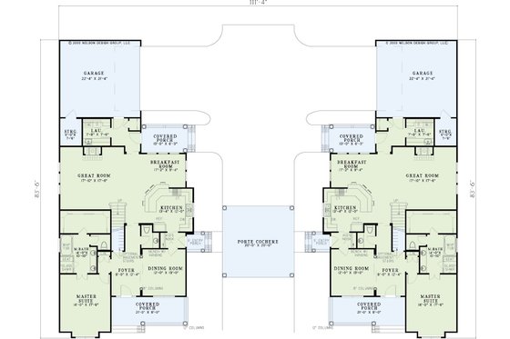 Floor Plan - Main Floor for Farmhouse House Plan #17-621 - 5 bed, 3.5 bath