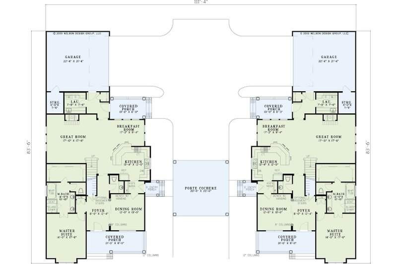 Dream House Plan - Floor Plan - Main Floor for Farmhouse House Plan #17-621 - 5 bed, 3.5 bath