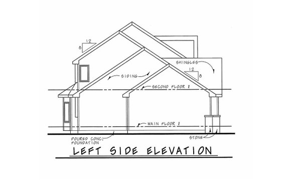 Exterior - Other Elevation for Craftsman House Plan #20-2122 - 4 bed, 3.5 bath