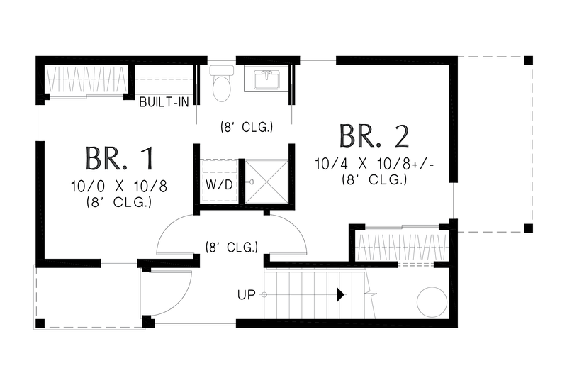 Architectural House Design - Floor Plan - Main Floor for Contemporary House Plan #48-1076 - 2 bed, 2 bath