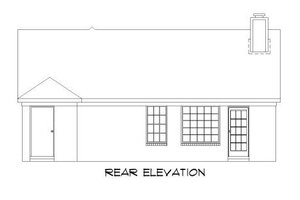 Exterior - Rear Elevation for Traditional House Plan #424-238 - 3 bed, 2 bath