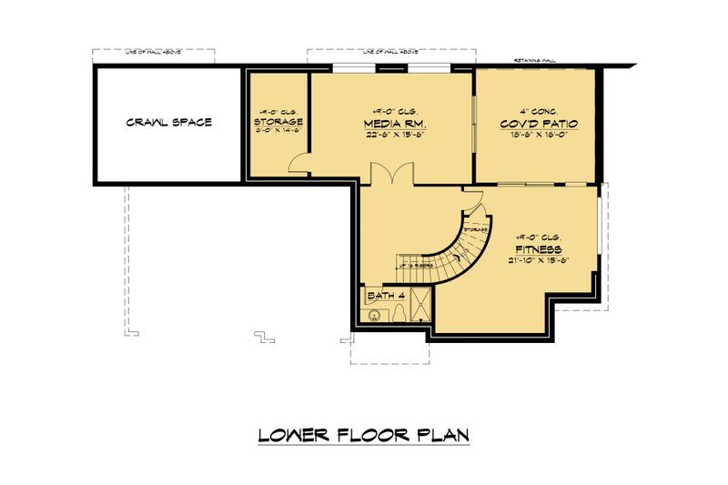 Dream House Plan - Floor Plan - Lower Floor for Contemporary House Plan #1066-197 - 5 bed, 5 bath