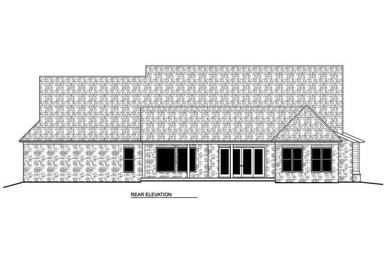 House Blueprint - Exterior - Rear Elevation for Traditional House Plan #1081-39 - 4 bed, 3 bath