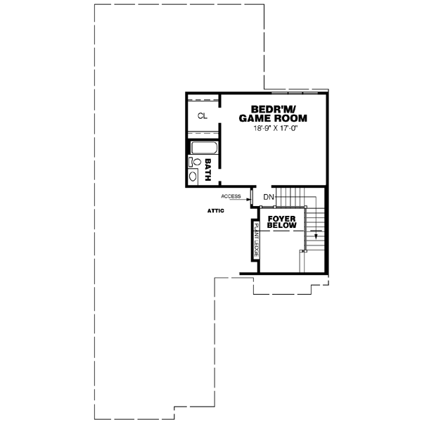 Home Plan - European Floor Plan - Upper Floor Plan #34-192
