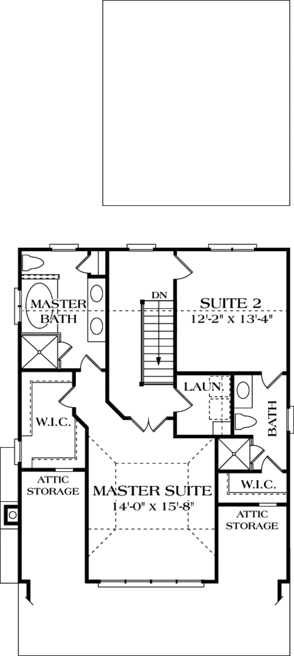 Craftsman Floor Plan - Upper Floor Plan #453-74