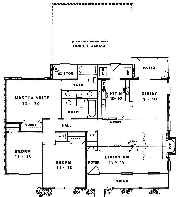 House Design - Traditional Floor Plan - Main Floor Plan #14-145