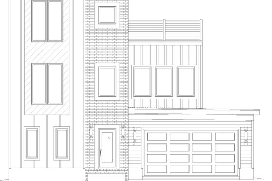 Exterior - Front Elevation 3 for Contemporary House Plan #932-515 - 3 bed, 3.5 bath