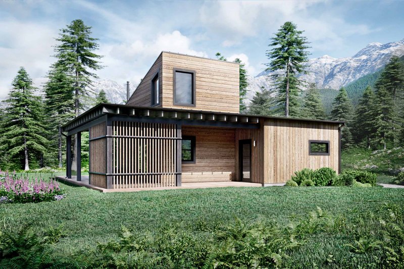 House Plan Design - Cabin Exterior - Front Elevation Plan #924-16