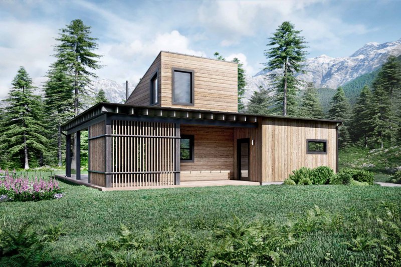 Dream House Plan - Cabin Exterior - Front Elevation Plan #924-16