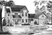 Traditional Style House Plan - 3 Beds 2.5 Baths 1748 Sq/Ft Plan #70-186 