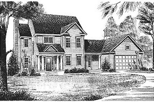 Traditional Exterior - Front Elevation Plan #70-186