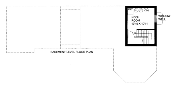 House Blueprint - Cabin Floor Plan - Lower Floor Plan #117-793