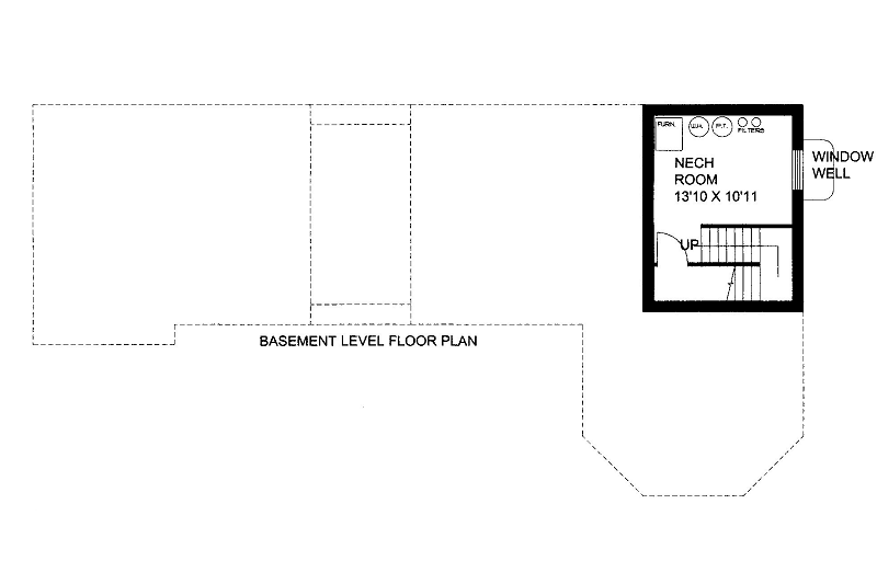 Home Plan - Floor Plan - Lower Floor for Cabin House Plan #117-793 - 2 bed, 2 bath