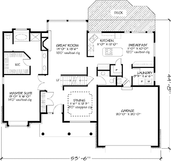 Traditional Floor Plan - Main Floor Plan #320-115