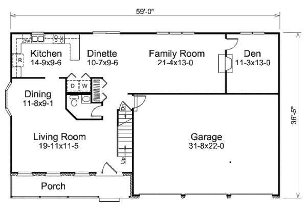 Traditional Floor Plan - Main Floor Plan #57-550